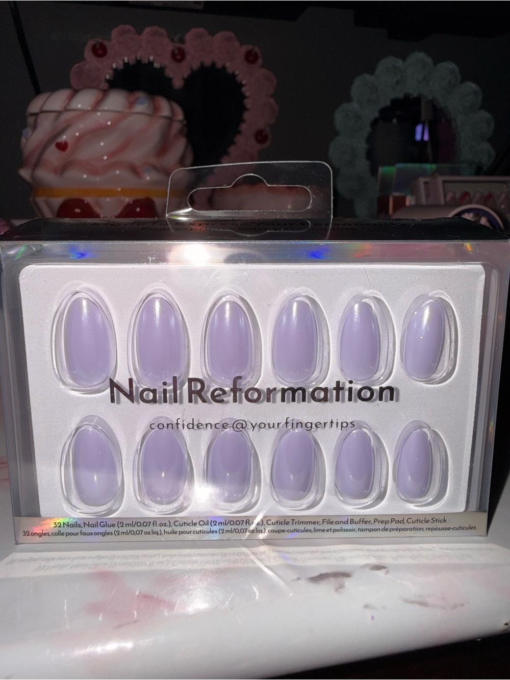 Nail Reformation Lavender Short Almond Press-On Nails